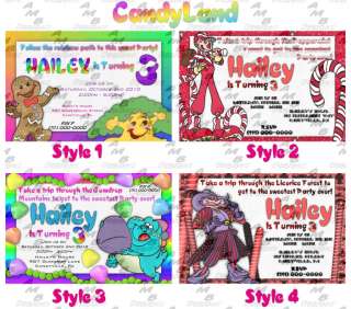 CandyLand Birthday invitations & Party Supplies  