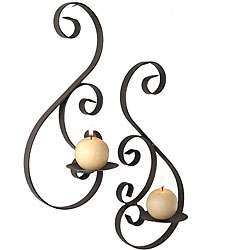 Twist Wall Candle Sconces (Set of 2)  