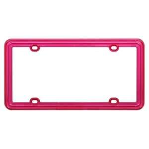   Clear Hot Pink Transparent Hard Durable Plastic
