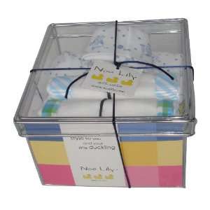    Noa Lily Small Layette Gift Basket, Blue Cow, 6 Months: Baby