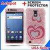 Samsung Galaxy S i997 4G Infuse Pink Zebra Bling Hard Case Cover 