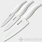 White Ceramic Santoku Knife Kruger Ceramics Knives  