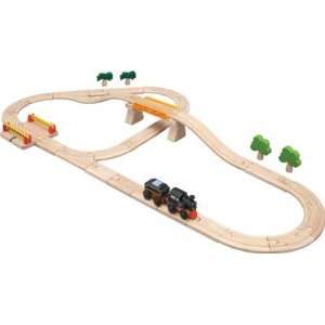  Road & Rail 80 Piece Set   Plan City Toys & Games