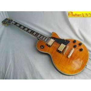     custom honey burst plain top electric guitar Musical Instruments