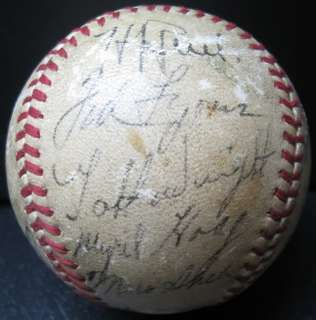1941 DETROIT TIGERS CHICAGO WHITE SOX Team Signed Ball GEHRINGER ROWE 