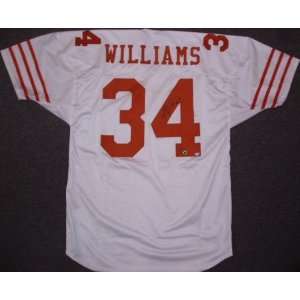  Ricky Williams Autographed Jersey   Texas White w/HT98 
