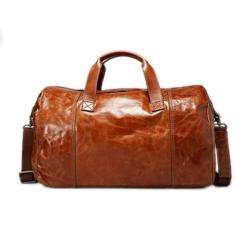 Fossil Grant Brown Leather Duffel Bag  