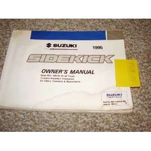  1995 Suzuki Sidekick Owners Manual Suzuki Books