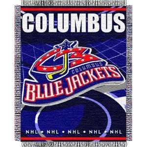 Columbus Blue Jackets NHL Woven Jacquard Throw  Sports 