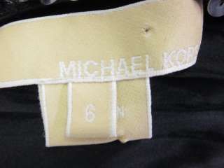 MICHAEL KORS Silver Sequin Long Skirt Sz 6  