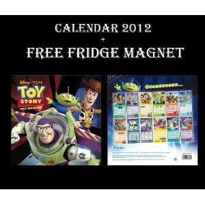  TOY STORY OFFICIAL 2012 CALENDAR + FREE TOY STORY FRIDGE 