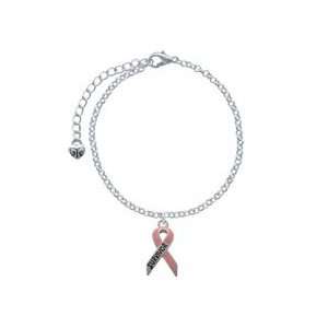  Pink Ribbon Survivor Elegant Charm Bracelet: Arts 