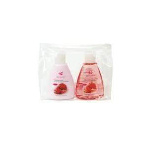  2pc. travel pack   body wash and body lotion   strwbry 
