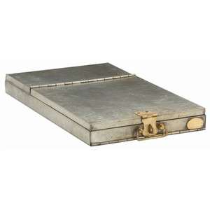 Galvanized/Antiqued Brass French Safety Deposit Box  