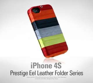 ZENUS Apple iPHONE4 4S 4G Case Genuine Leather EEL SERIES FOLDER TYPE 