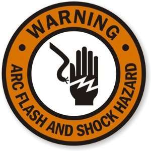 Warning, Arc Flash And Shock Hazard (with Graphic) SlipSafe Vinyl Anti 