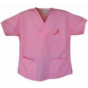  University of Alabama Pink Scrub Top XL