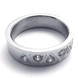 Mens Womens Silver Tone Stainless Steel Ring US Size 8,9,10,11,12 