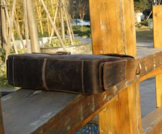 New Mens Vintage Leather messenger Briefcases Laptop Bag Satchel 
