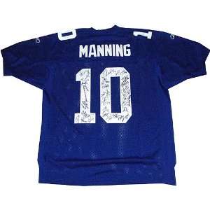  Signed Eli Manning Uniform   2007 Team Blue Sports 