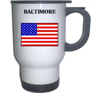  US Flag   Baltimore, Maryland (MD) White Stainless Steel 