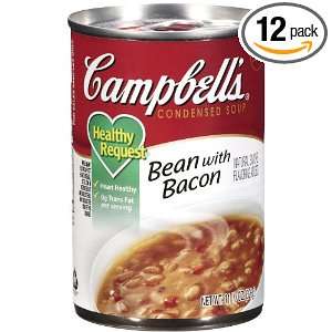 Campbells Healthy Request Bean with Bacon Soup, 11.5 Ounce (Pack of 