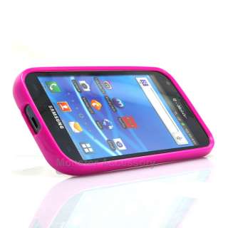 Pink Softgrip Hard Case Gel Cover For Samsung Galaxy S2 T Mobile 