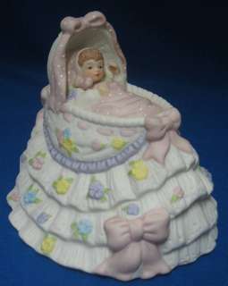 Lefton Baby Girl Cradle Bassinet Nursery Night Light  