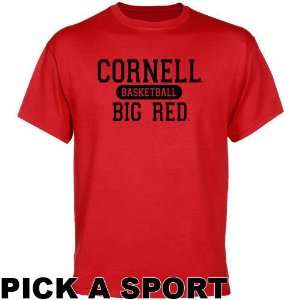  Cornell Big Red Custom Sport T shirt   Carnelian: Sports 