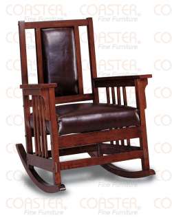 Oak/Leather Match Rocking Chair   FREE S/H  