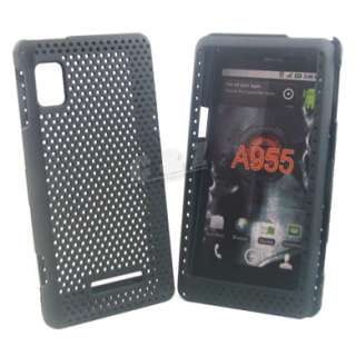 hard rubber case back cover lcd film for motorola droid 2 a955