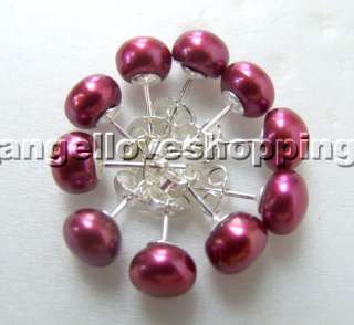   9mm variations color freshwater pearls earring ss825 stud  
