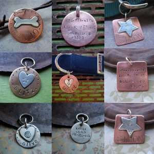  Copper and Silver Designer Dog Tags with Personalization 