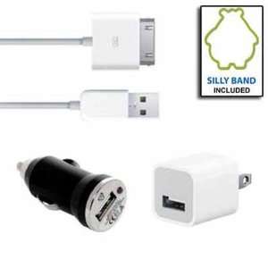 USB Charger Kit for iPhone 4 4S iPod USB Cable, AC Wall Charger & USB 