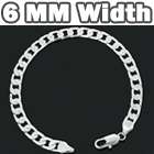   Mens 7 9 Inch 925 Silver Plated 6 mm Cuban Link Curb Bracelet  