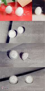 New Fashion Cute White Dandelion Flower Studs Earrings  
