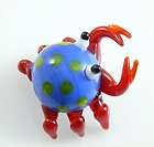 Crabs Miniature glass Figurine Purple w/Red legs approx 1 across