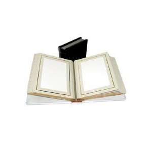 Adorama Classic Photo Album, Black Leather Cover with Library Bound 