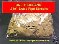 1000 (ONE THOUSAND) .750 (3/4) BRASS PIPE SCREENS NEW  