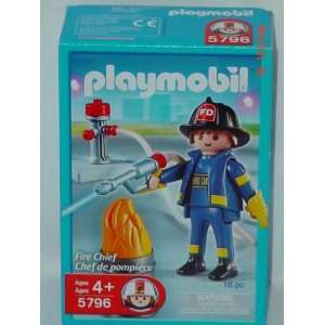    Playmobil Fire Chief Action Figure Set (5796): Toys & Games
