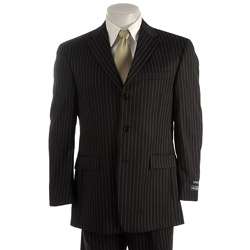 Austin Reed London Mens Black Pinstripe Suit  Overstock