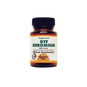  GTF Chromium 200 mcg 90 Tablets, Country Life Health 
