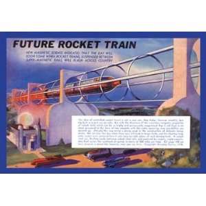  Exclusive By Buyenlarge Future Rocket Train 12x18 Giclee 