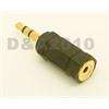 Gold 3.5mm male to 2.5 mm female stereo audio adapter  