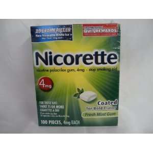    Nicorette 4mg. Fresh Mint Gum Exp. 07/2010