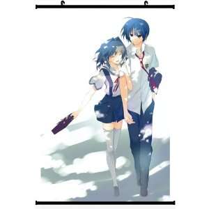 Clannad Anime Wall Scroll Poster Fujibayashi Ryou Okazaki Tomoya(24 