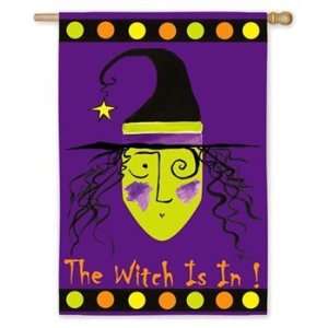   The Witch Is in Halloween Decorative House Flag: Patio, Lawn & Garden