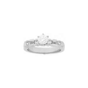  0.52 Cts Diamond Engagement Ring Setting in 18K White Gold 