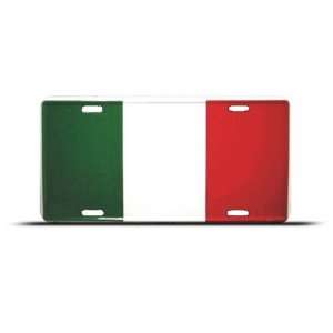 Italian Flag Italia Metal License Plate Wall Sign Tag 