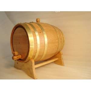   gallon) Brass Hoop Oak Wine Keg / Barrel 
